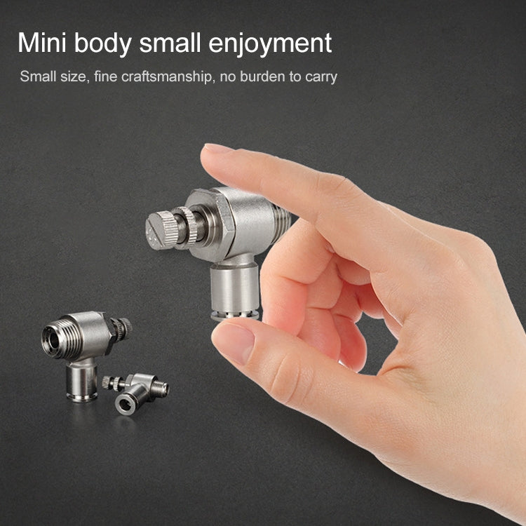 SL6-01 LAIZE Nickel Plated Copper Male Thread Throttle Valve Pneumatic Connector by LAIZE