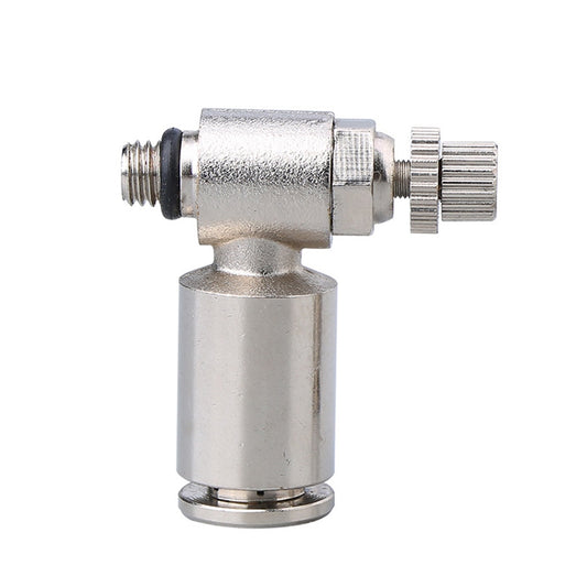 SL6-02 LAIZE Nickel Plated Copper Male Thread Throttle Valve Pneumatic Connector by LAIZE