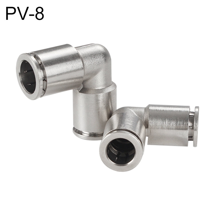 PV-8 LAIZE Nickel Plated Copper Elbow Pneumatic Quick Connector - Interface Series by LAIZE | Online Shopping UK | buy2fix