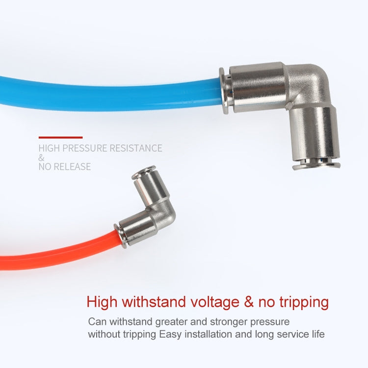 PV-8 LAIZE Nickel Plated Copper Elbow Pneumatic Quick Connector - Interface Series by LAIZE | Online Shopping UK | buy2fix