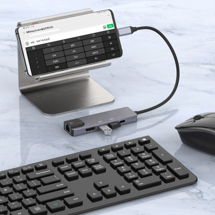 Onten OTN-UC920S USB-C / Type-C Portable Multifunctional HUB Docking Station - USB HUB by Onten | Online Shopping UK | buy2fix