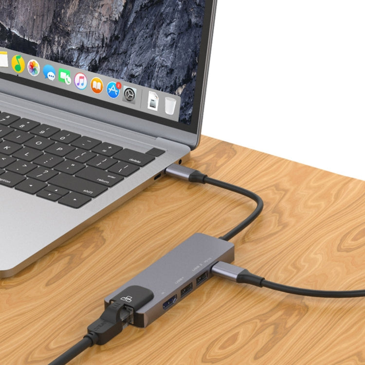 Onten OTN-UC920S USB-C / Type-C Portable Multifunctional HUB Docking Station - USB HUB by Onten | Online Shopping UK | buy2fix