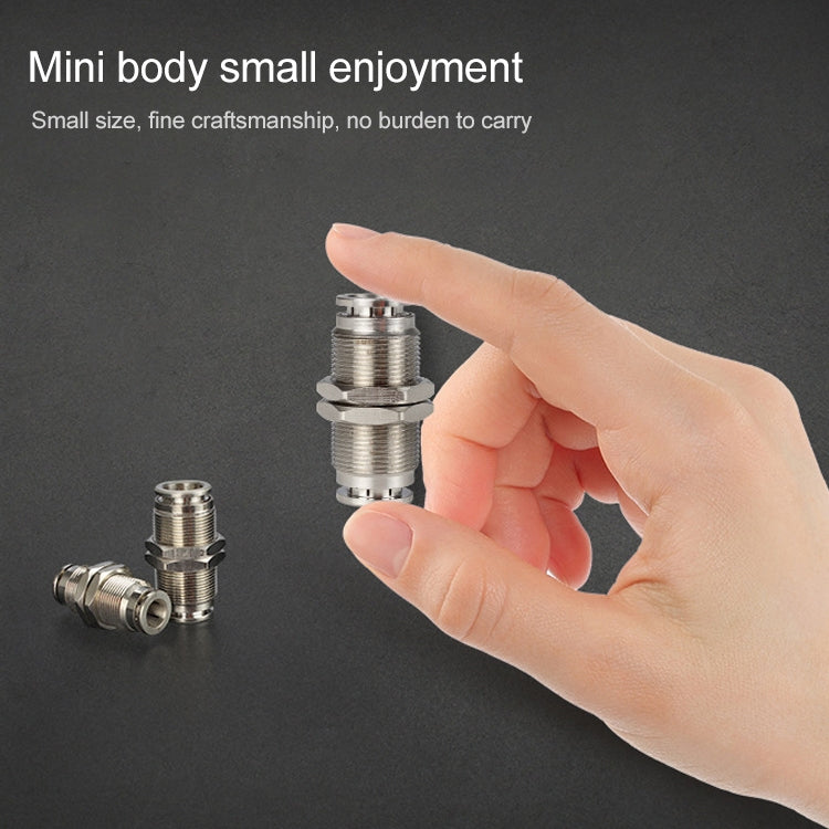 PM-10 LAIZE Nickel Plated Copper Bulkhead Straight Pneumatic Quick Connector by LAIZE