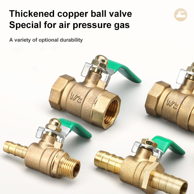 LAIZE Pneumatic Hose Connector Thickened Brass Ball Valve, Size:Double Outside 4 Point 1/2 inch - Valve Series by LAIZE | Online Shopping UK | buy2fix