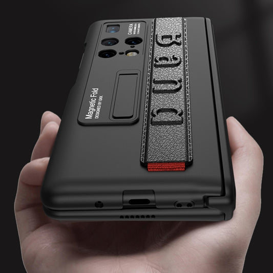 For Huawei Mate X2 GKK Magnetic Hinge Integrated Phone Case with Wrist Strap(Blue) by GKK