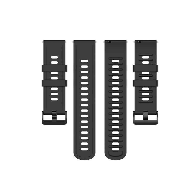 For Xiaomi Watch Color 22mm Quick Release Clasp Silicone Wrist Strap Watchband(Black) - Watch Bands by buy2fix | Online Shopping UK | buy2fix