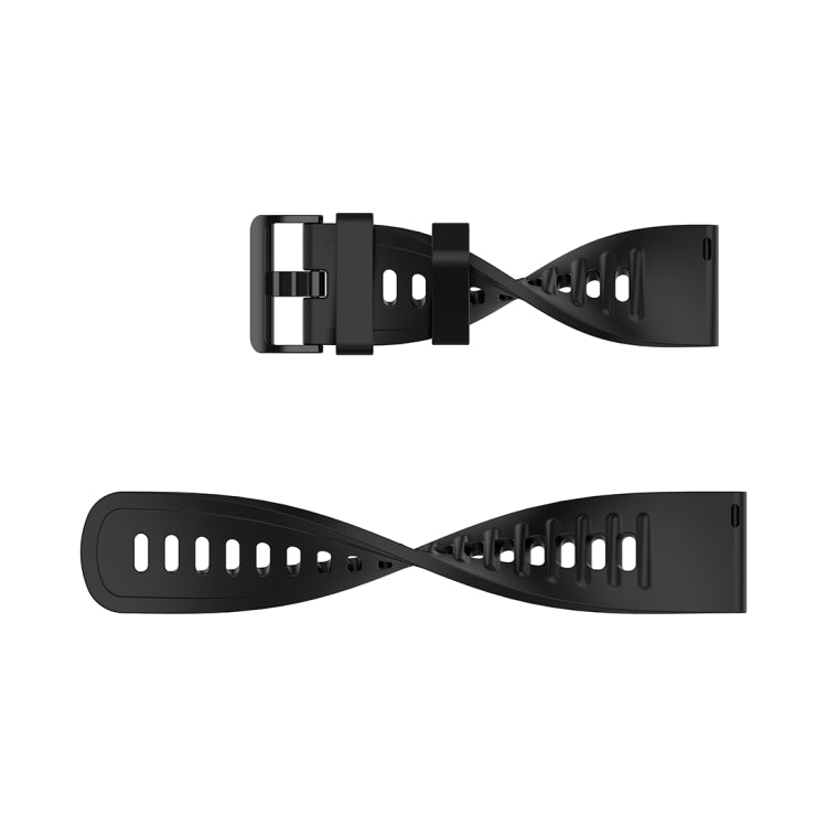 For Xiaomi Watch Color 22mm Quick Release Clasp Silicone Wrist Strap Watchband(Black) - Watch Bands by buy2fix | Online Shopping UK | buy2fix