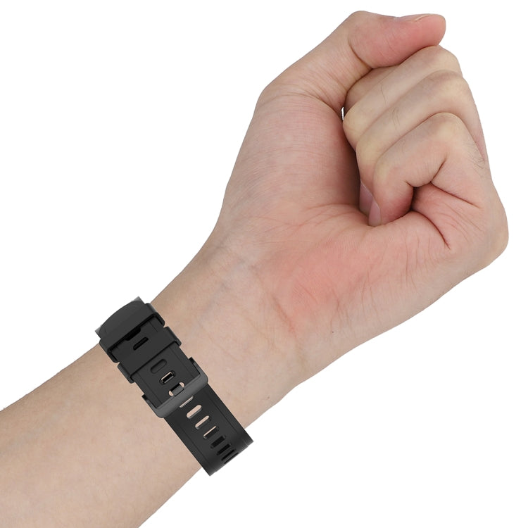 For Xiaomi Watch Color 22mm Quick Release Clasp Silicone Wrist Strap Watchband(Black) - Watch Bands by buy2fix | Online Shopping UK | buy2fix