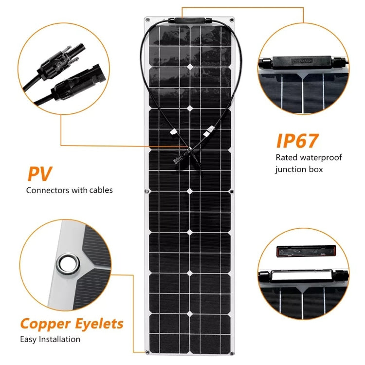 50W Single Board PV System Solar Panel(White) - Solar Panels by buy2fix | Online Shopping UK | buy2fix