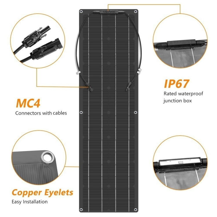 100W Dual Board PV System Solar Panel(Black) - Solar Panels by buy2fix | Online Shopping UK | buy2fix
