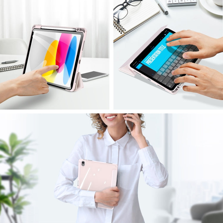For iPad 2025 / 2022 DUX DUCIS TOBY Series Antiskid Leather Smart Tablet Case(Pink) - iPad 2025 / 2022 Cases by DUX DUCIS | Online Shopping UK | buy2fix