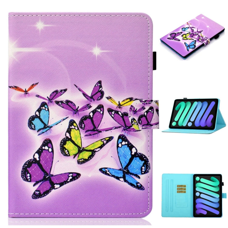For iPad 2025 / 2022 Coloured Drawing Stitching Smart Leather Tablet Case(Butterfly) - iPad 2025 / 2022 Cases by buy2fix | Online Shopping UK | buy2fix