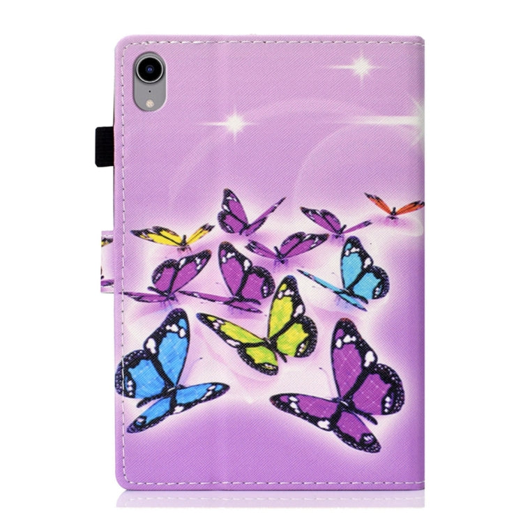 For iPad 2025 / 2022 Coloured Drawing Stitching Smart Leather Tablet Case(Butterfly) - iPad 2025 / 2022 Cases by buy2fix | Online Shopping UK | buy2fix