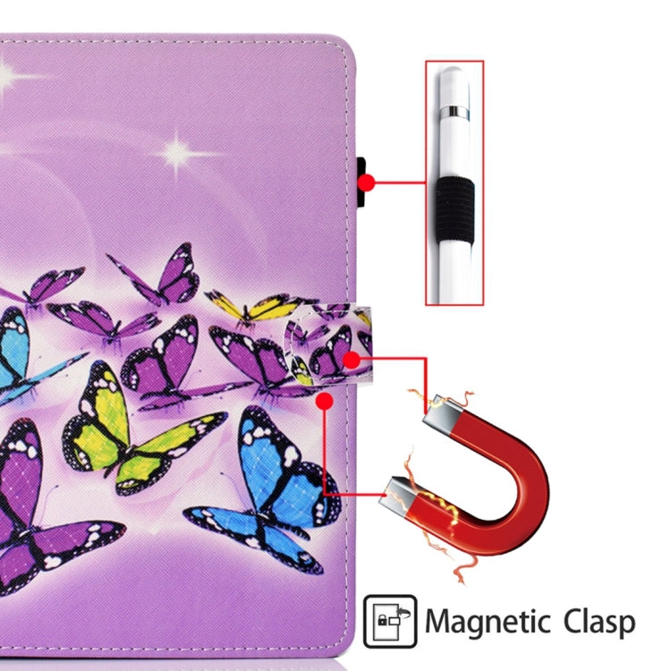 For iPad 2025 / 2022 Coloured Drawing Stitching Smart Leather Tablet Case(Butterfly) - iPad 2025 / 2022 Cases by buy2fix | Online Shopping UK | buy2fix