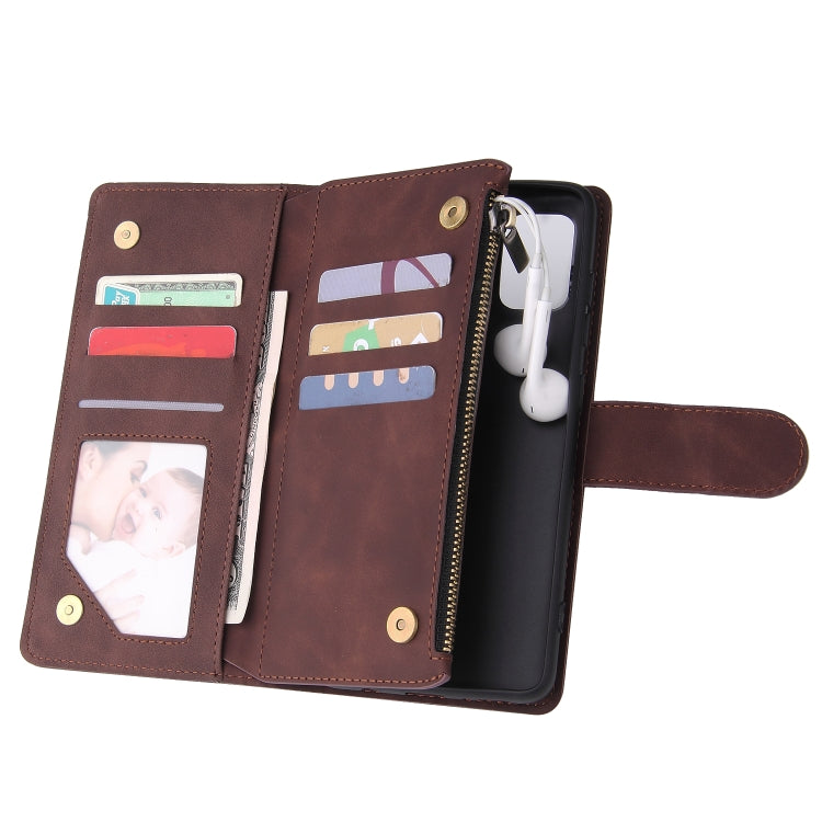 For Galaxy A51 Multifunctional Horizontal Flip Leather Case, with Card Slot & Holder & Zipper Wallet & Photo Frame(Coffee) by buy2fix