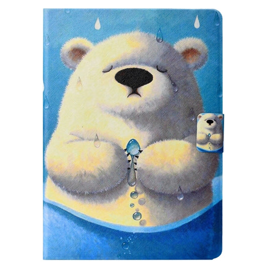 For iPad 2025 / 2022 Voltage Texture Color Painting Leather Tablet Case(Polar Bear) - iPad 2025 / 2022 Cases by buy2fix | Online Shopping UK | buy2fix