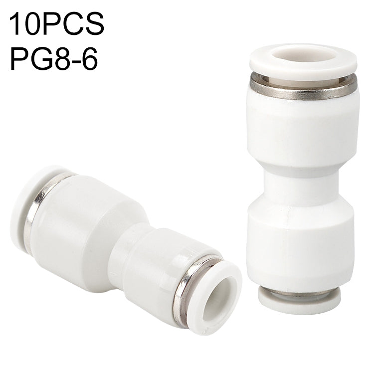 PG8-6 LAIZE 10pcs PG Reducing Straight Pneumatic Quick Fitting Connector - Interface Series by LAIZE | Online Shopping UK | buy2fix