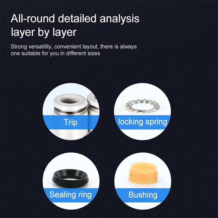 PW8-6 LAIZE 2pcsPW Y-type Tee Reducing Pneumatic Quick Fitting Connector by LAIZE