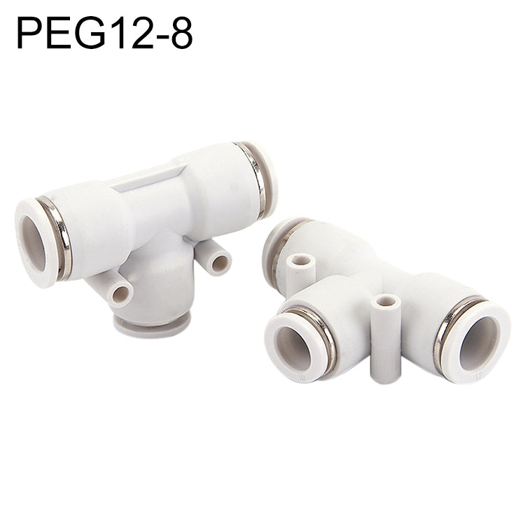 PEG12-8 LAIZE PW T-type Tee Reducing Pneumatic Quick Fitting Connector - Interface Series by LAIZE | Online Shopping UK | buy2fix