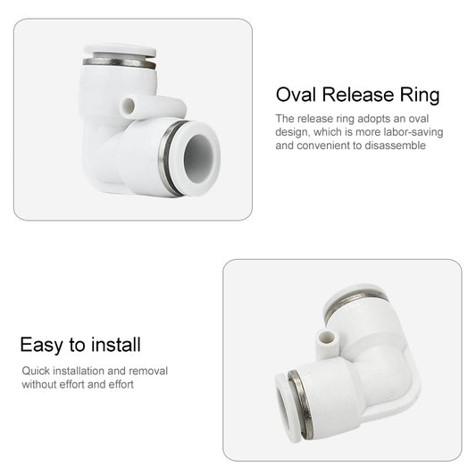 PV-8 LAIZE 10pcs PV Elbow Pneumatic Quick Fitting Connector by LAIZE