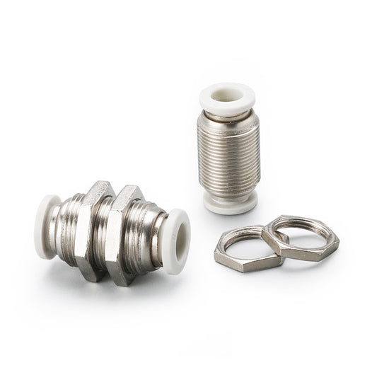 PM-6 LAIZE PM Bulkhead Straight Pneumatic Quick Fitting Connector by LAIZE