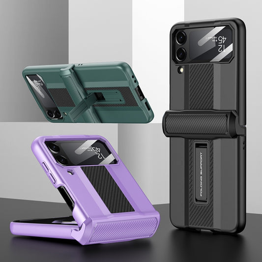 For Samsung Galaxy Z Flip4 GKK Magnetic Fold Shockproof Protective Phone Case(Purple) by GKK
