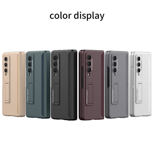 For Samsung Galaxy Z Fold4 GKK Magnetic Fold Full Coverage Anti Peep Phone Case(Wine Red) by GKK