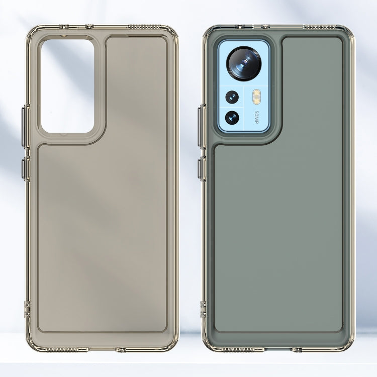 For Xiaomi 12 Pro Candy Series TPU Phone Case(Transparent Grey) - Xiaomi Cases by buy2fix | Online Shopping UK | buy2fix