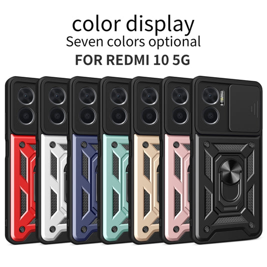 For Xiaomi Redmi 10 5G Sliding Camera Design TPU + PC Phone Case(Red) by buy2fix