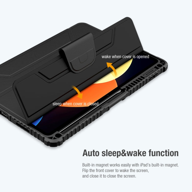 For Xiaomi Pad 5 Pro 12.4 inch NILLKIN Bumper Pro Leather Tablet Case with Pen Slot & Sleep / Wake-up Function(Grey) - More Tablet Cases by NILLKIN | Online Shopping UK | buy2fix