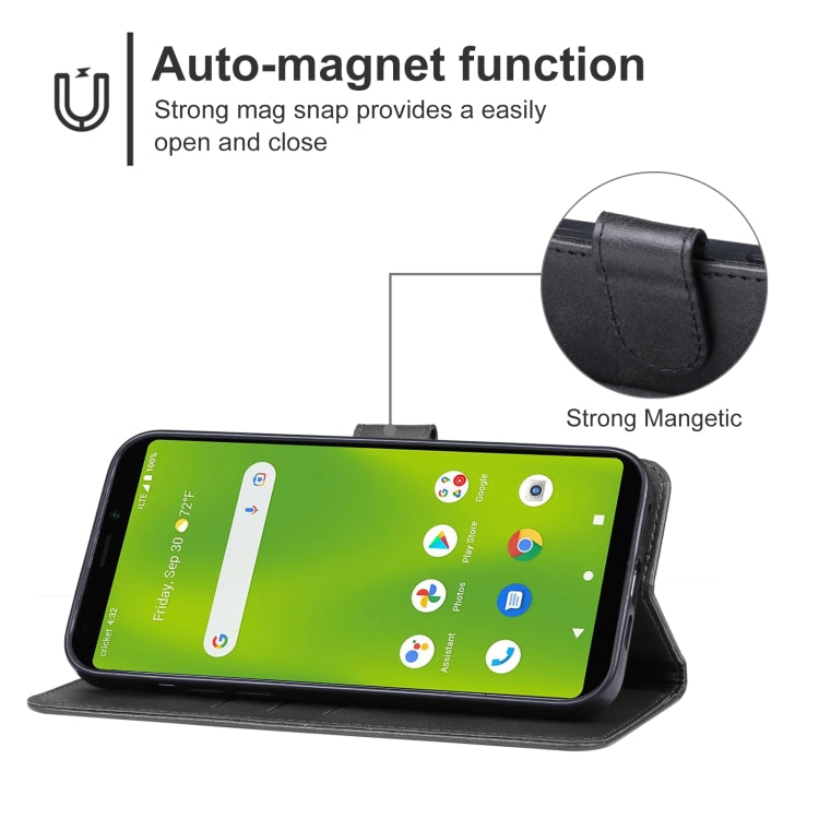 For Cricket Debut Smart Leather Phone Case(Black) - More Brand by buy2fix | Online Shopping UK | buy2fix