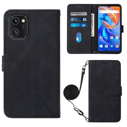 For UMIDIGI A13 / A13 Pro / A13S Crossbody 3D Embossed Flip Leather Phone Case(Black) - More Brand by buy2fix | Online Shopping UK | buy2fix