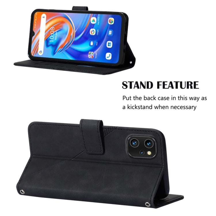 For UMIDIGI A13 / A13 Pro / A13S Crossbody 3D Embossed Flip Leather Phone Case(Black) - More Brand by buy2fix | Online Shopping UK | buy2fix