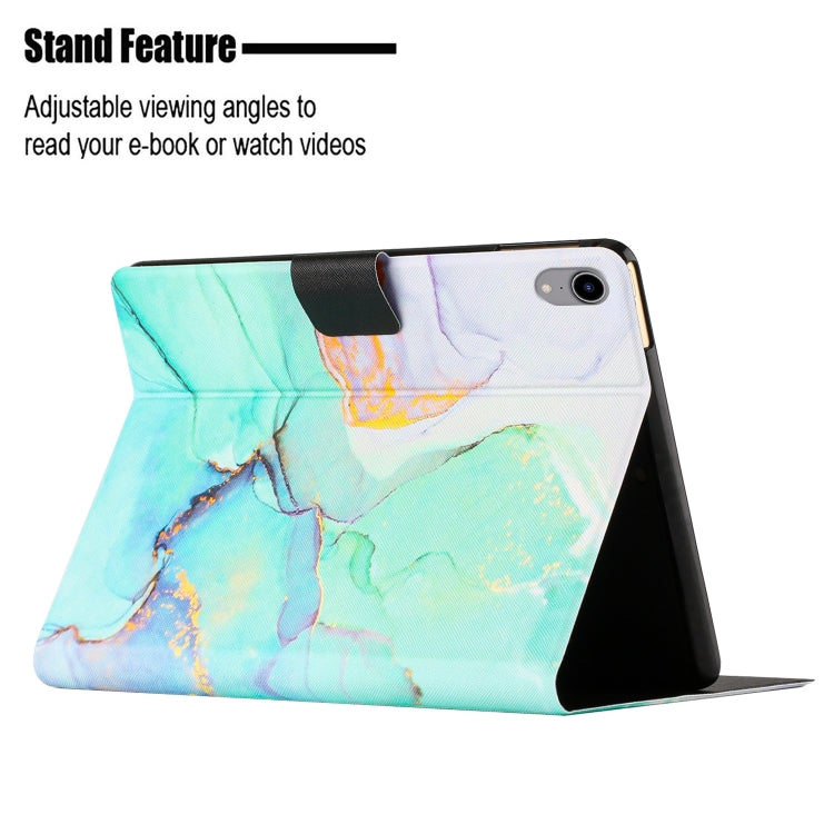 For iPad 2025 / 2022 Marble Pattern Leather Smart Tablet Case(Green) - iPad 2025 / 2022 Cases by buy2fix | Online Shopping UK | buy2fix