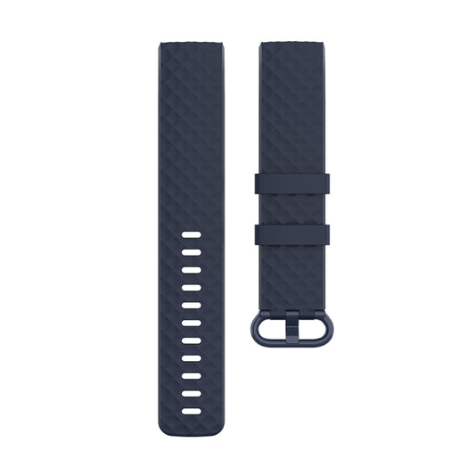 Color Buckle TPU Wrist Strap Watch Band for Fitbit Charge 4 / Charge 3 / Charge 3 SE, Size: L(Navy Blue) by buy2fix