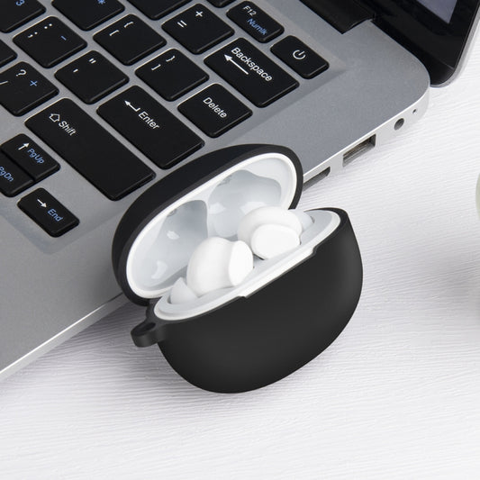 For Realme T100 Wireless Earphone Silicone Protective Case(Dark Green) by buy2fix