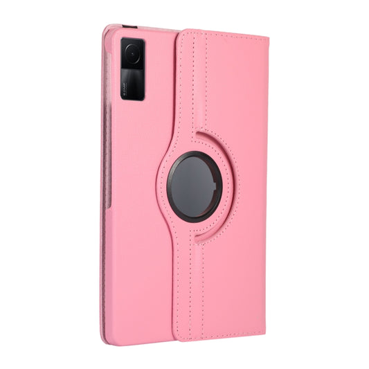 For Xiaomi Redmi Pad 10.61 360 Degree Rotation Litchi Texture Leather Tablet Case(Pink) by buy2fix