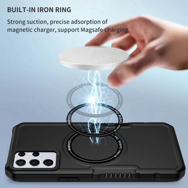 For Samsung Galaxy S23+ 5G MagSafe Shockproof Armor Phone Case(Black) by buy2fix