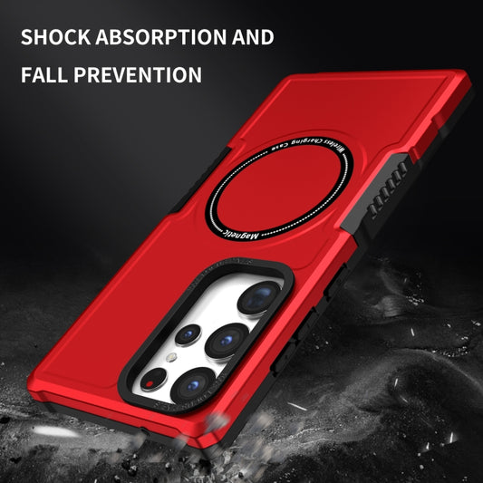 For Samsung Galaxy S23 Ultra 5G MagSafe Shockproof Armor Phone Case(Red) by buy2fix