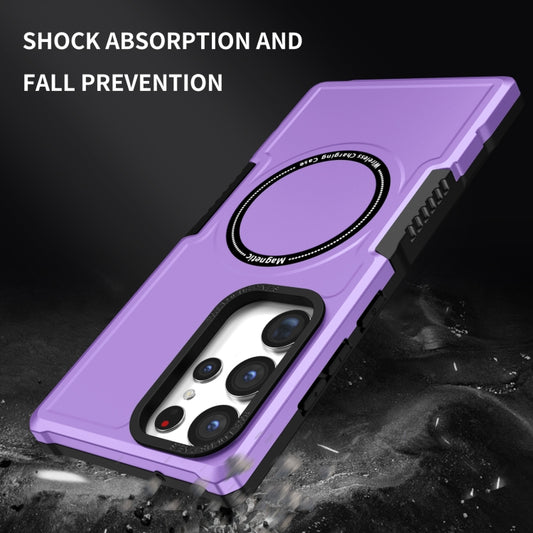 For Samsung Galaxy S23 Ultra 5G MagSafe Shockproof Armor Phone Case(Purple) by buy2fix