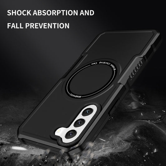 For Samsung Galaxy S22 5G MagSafe Shockproof Armor Phone Case(Black) by buy2fix