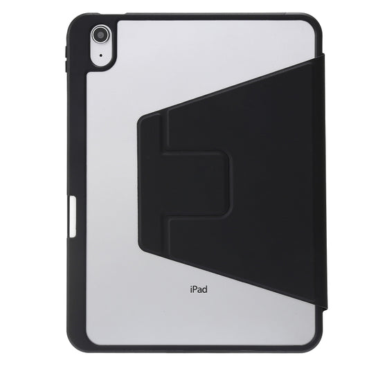 For iPad 2025 / 2022 3-Fold 360 Rotation Acrylic Leather Smart Tablet Case(Black) - iPad 2025 / 2022 Cases by buy2fix | Online Shopping UK | buy2fix