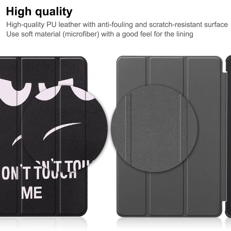 For Lenovo Tab P11 Gen 2 Custer Painted 3-Fold Holder Leather Smart Tablet Case(Big Eye Me) by buy2fix