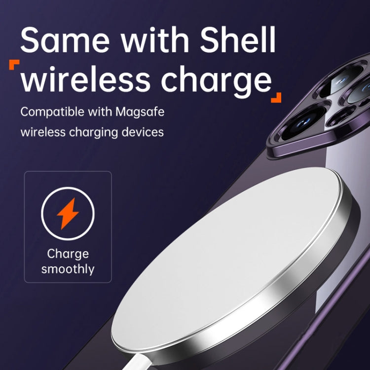 For iPhone 14 Pro Max SULADA Shine Through Series Plating TPU Transparent Phone Protective Case(Green) by SULADA