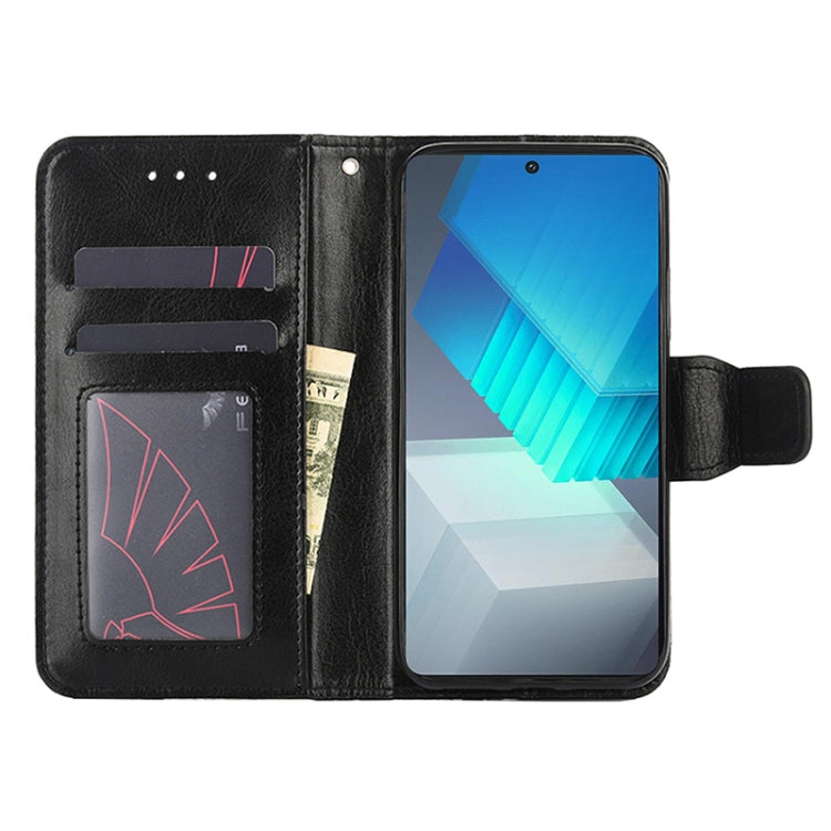 For Nokia X30 5G Crystal Texture Horizontal Flip Leather Phone Case(Black) - Nokia Cases by buy2fix | Online Shopping UK | buy2fix