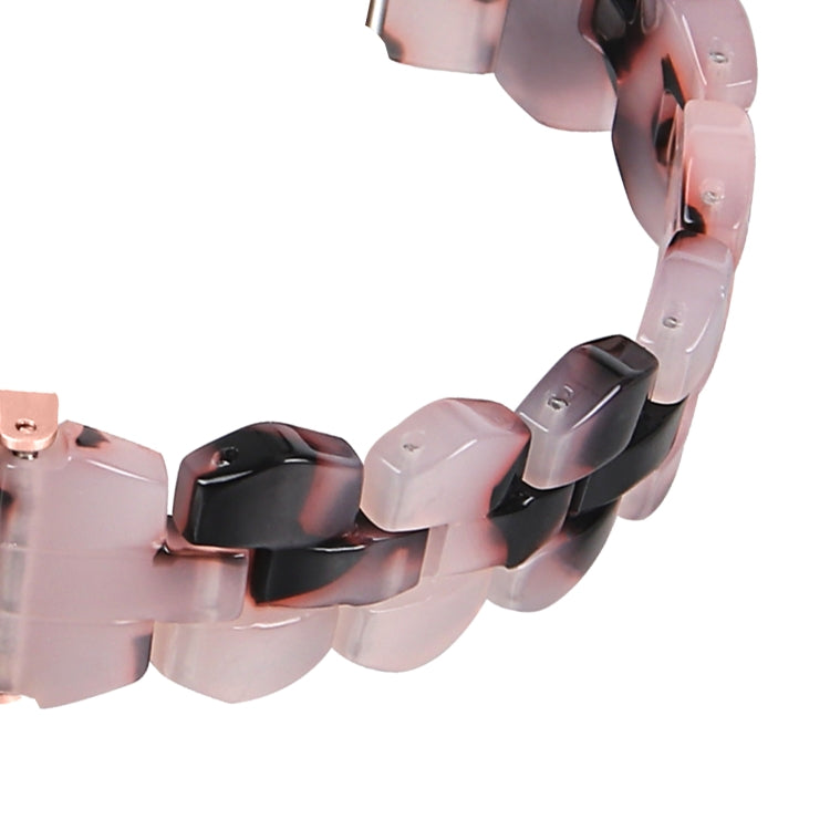 For Fitbit Versa 4 / Sense 2 Universal Rhombus Resin Watch Band(Tortoise Stone Flower) - Watch Bands by buy2fix | Online Shopping UK | buy2fix