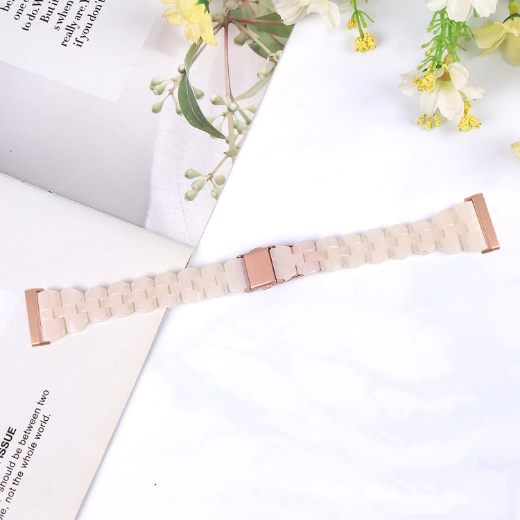 For Fitbit Versa 4 / Sense 2 Universal Rhombus Resin Watch Band(Mermaid Pink) - Watch Bands by buy2fix | Online Shopping UK | buy2fix