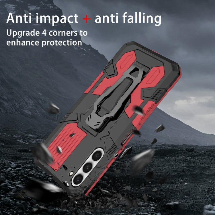 For Samsung Galaxy S23+ 5G Armor Warrior Shockproof PC + TPU Phone Case(Red) - Galaxy S23+ 5G Cases by buy2fix | Online Shopping UK | buy2fix