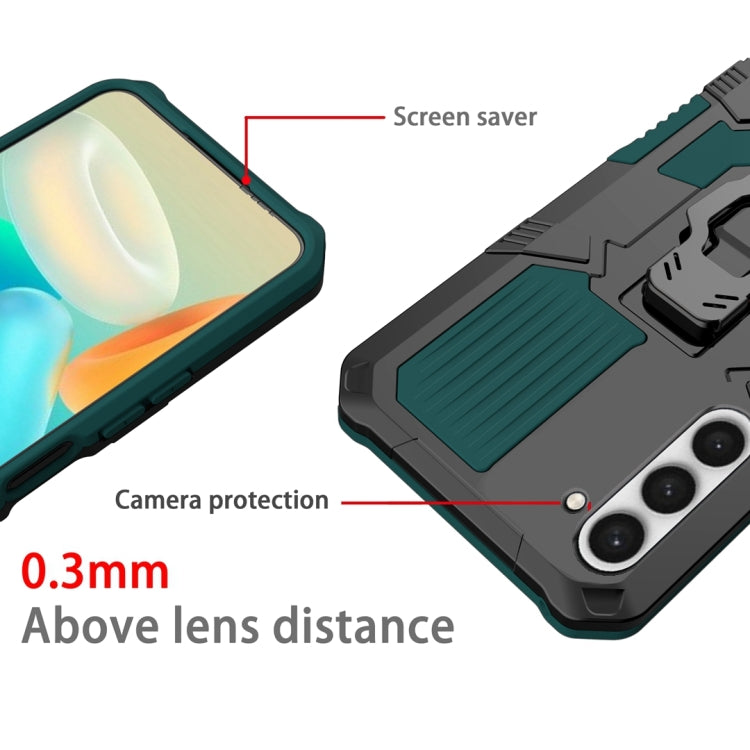 For Samsung Galaxy S23+ 5G Armor Warrior Shockproof PC + TPU Phone Case(Army Green) - Galaxy S23+ 5G Cases by buy2fix | Online Shopping UK | buy2fix