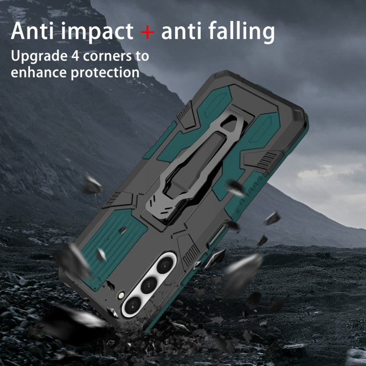 For Samsung Galaxy S23+ 5G Armor Warrior Shockproof PC + TPU Phone Case(Army Green) - Galaxy S23+ 5G Cases by buy2fix | Online Shopping UK | buy2fix